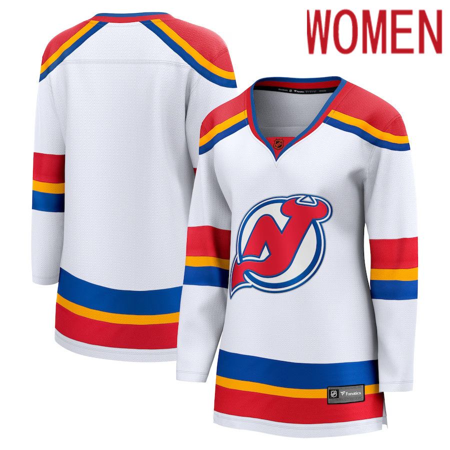Women New Jersey Devils Fanatics Branded White Special Edition Breakaway Blank NHL Jersey->youth nhl jersey->Youth Jersey